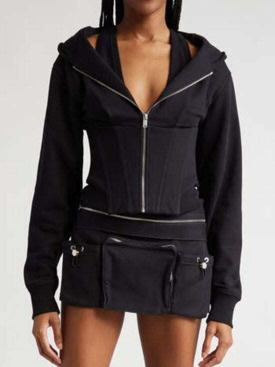 Dion Lee Tops - Dion Lee Layered Corset Hoodie AU6